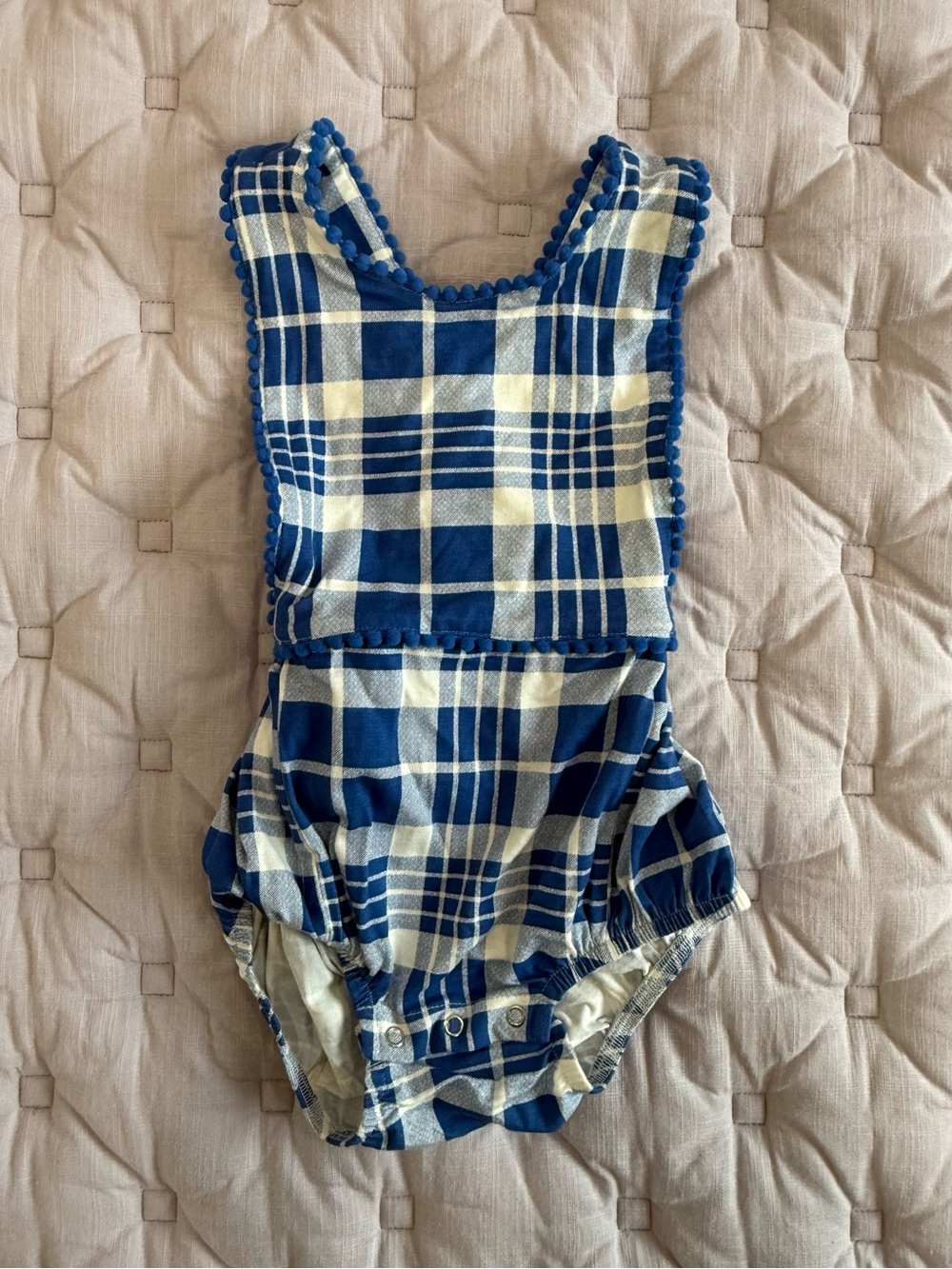 NWT Kate Quinn Bamboo Gingham Bubble Romper